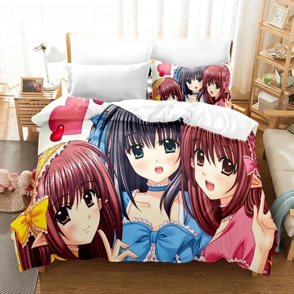 Anime Series Zipper Yae Sakura Character Bedding Set Bedroom Soft Modern Bedspreads Comefortable Duvet Cover Quilt Pillowcase