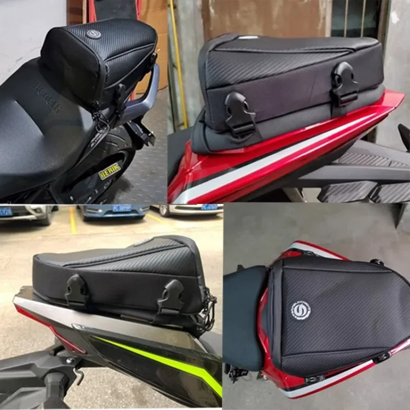 Waterproof Motorcycle Tail Bag Multifunction Motorcycle Rear Seat Bag High Capacity Motorcycle Rider Backpack With Rain Cover