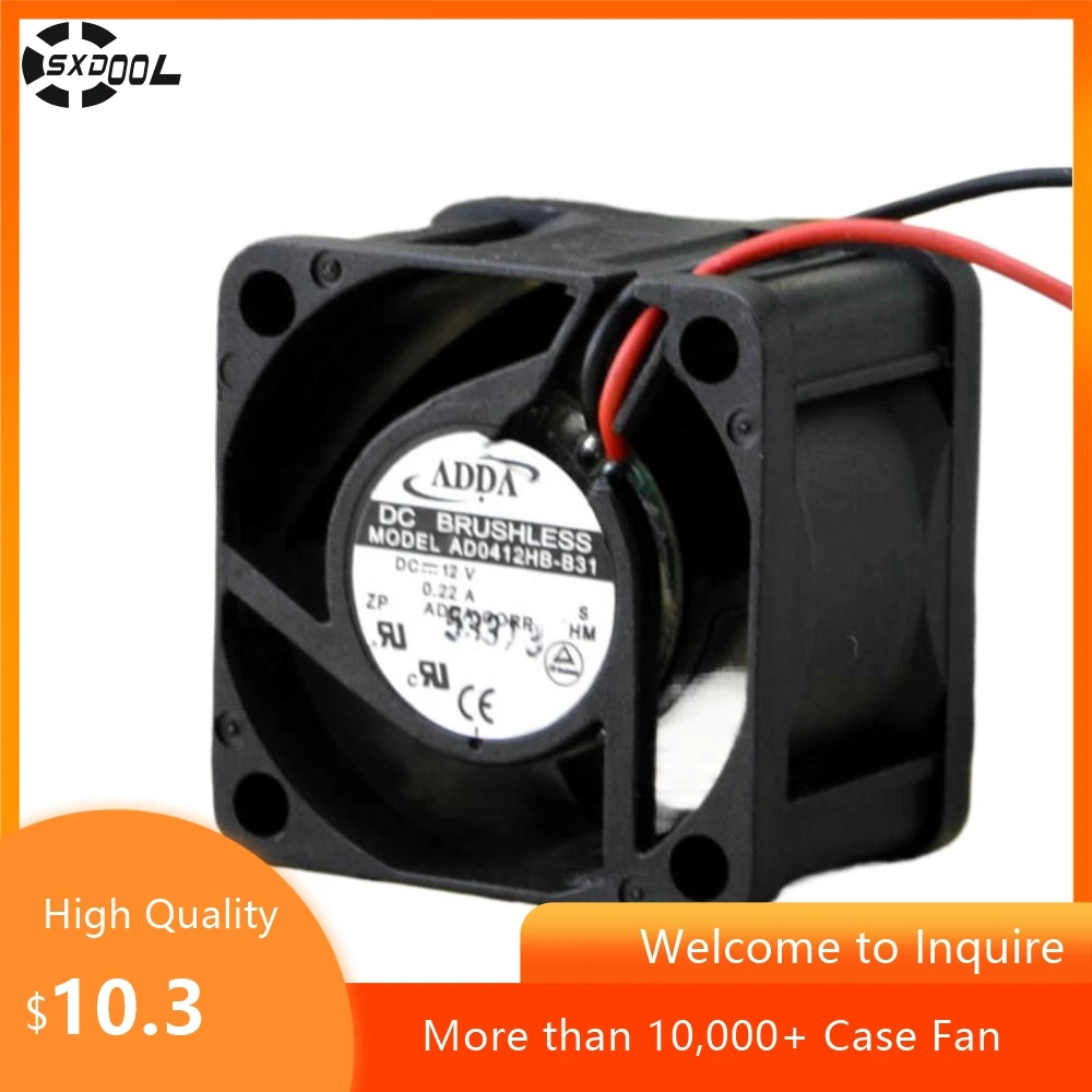 AD0412HB-B31 40mm Fan for ADDA 40X40X28mm DC 12V 0.22A 4CM 1U Case Chassis Ball Cooling Fan