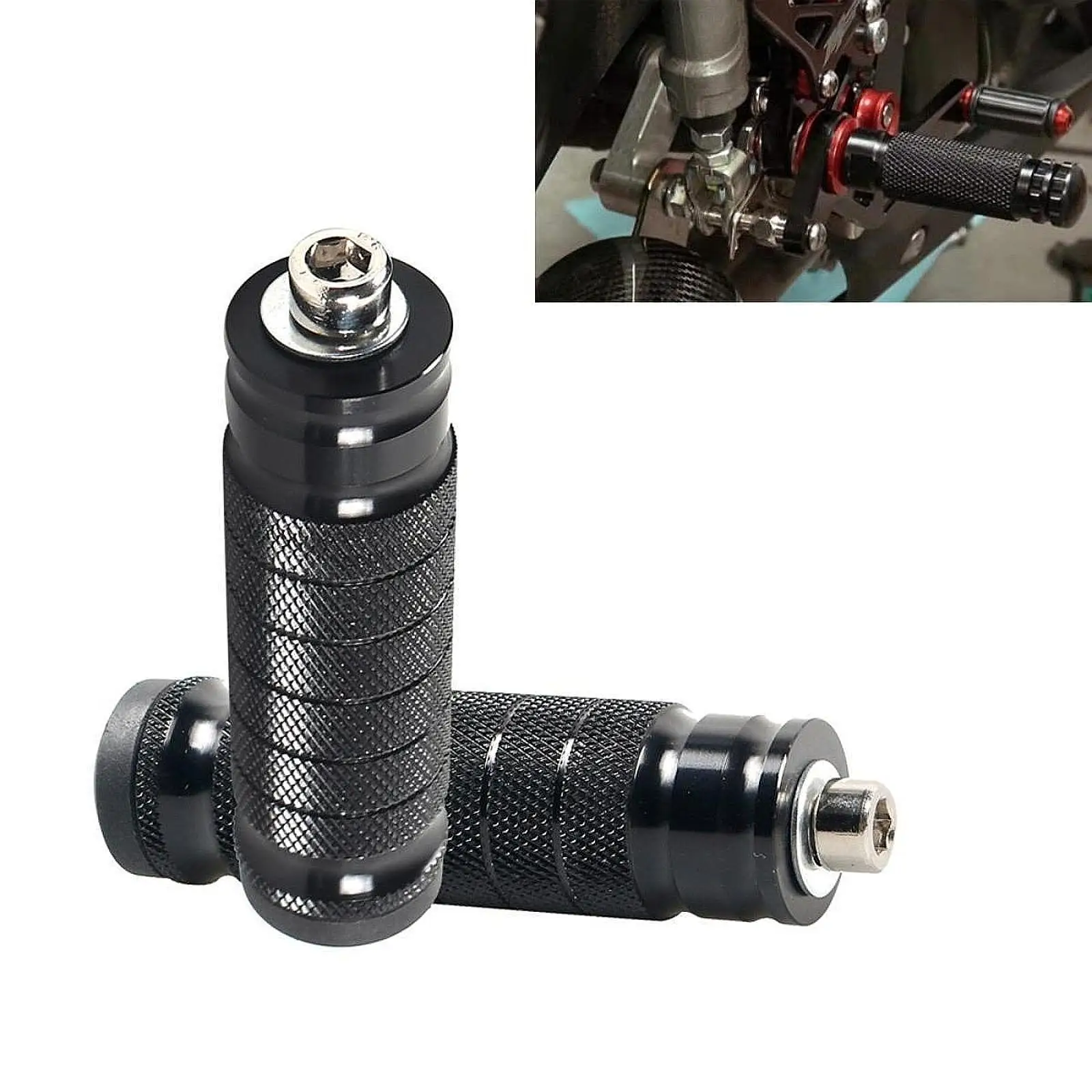 2x Genel Motosiklet Arka Ayak Dayanağı Mandalları Yedek Aksesuar Kaymaz