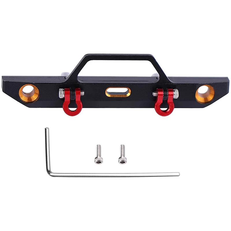 2Pcs Metal Front & Rear Bumper Set For Axial SCX24 AXI90081 1/24 RC Crawler Car Upgrade Parts