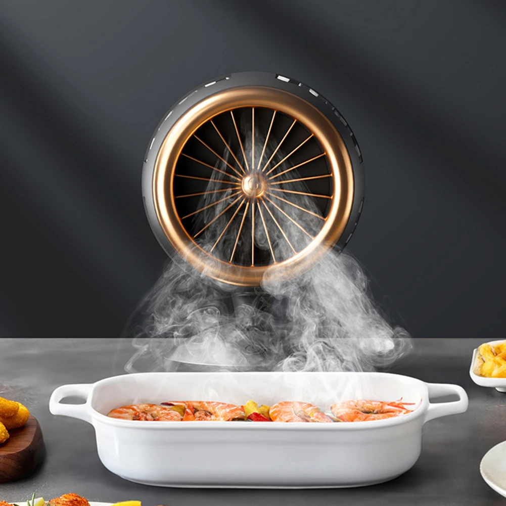 Desktop Range Hood Low Noise Mini Cooker Hood Height Angle Adjustment Cooking Hood for Indoor BBQ Hot Pot