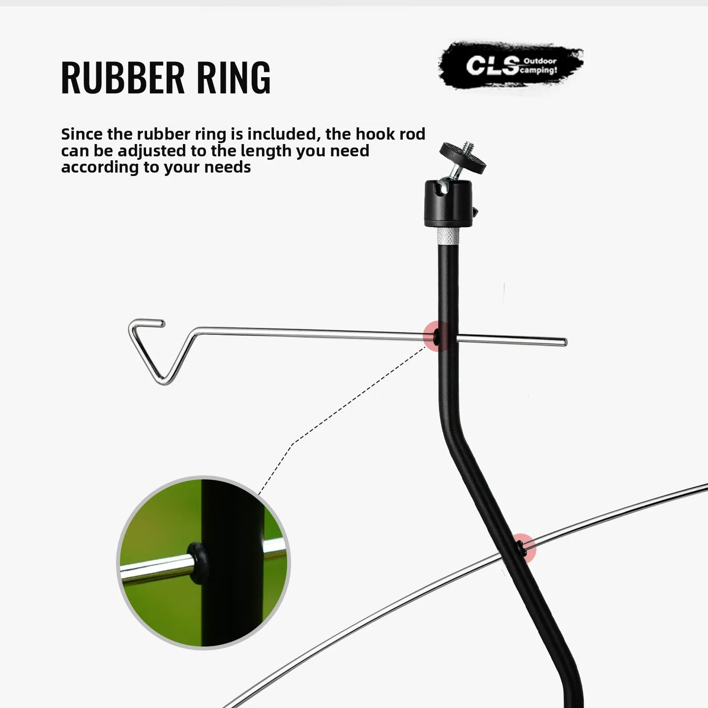 CLS جديد مزدوج هوك رف معلق في الهواء الطلق ضوء الرف التخييم دعامة إضاءة التخييم تركيبة إضاءة التخييم حامل مصباح معلق #4