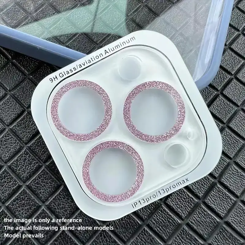 

1Pc Glitter Bling Camera Lens Protector for IPhone 13 11 Pro Max 12 Mini Plus 15Pro 14Pro IPhone15 Tempered Zia Glass Full Cover