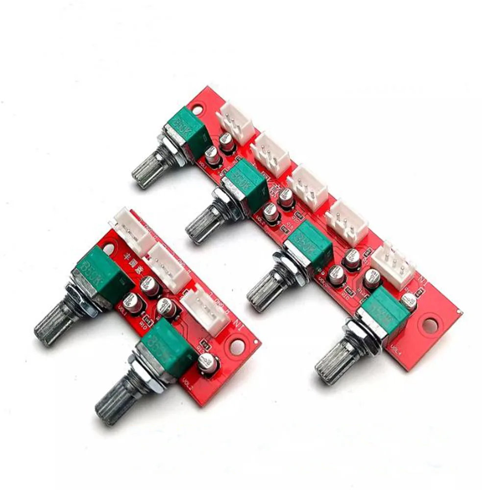 Taidacent Passive Audio Signal Splitter AUX Hub Signal Selector Distributor Audio Source Switcher 1 in 2/4 Out Volume Knob