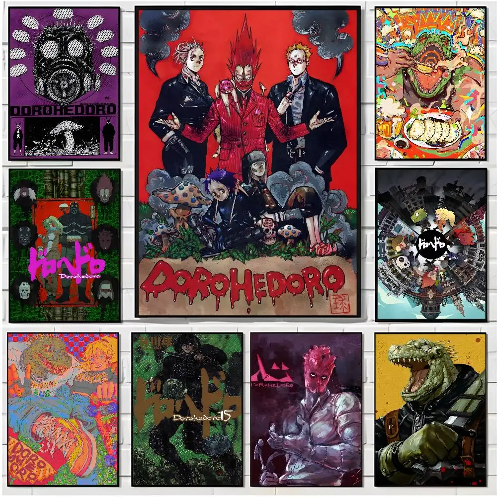 

Dorohedoro Anime Figure Horror Monster Poster HD art poster for home living room bar office decoration sticky, waterproof