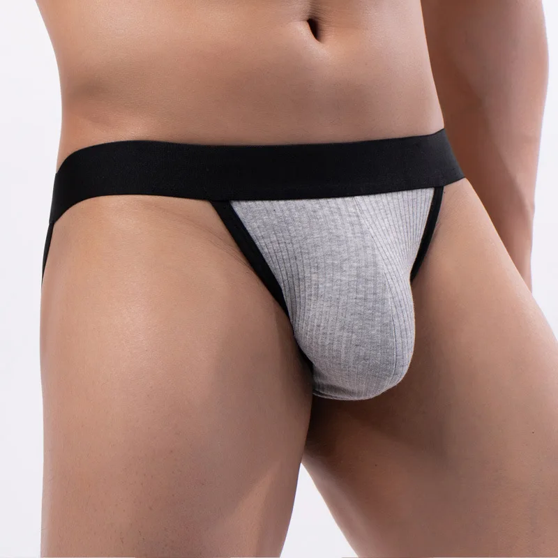 Suspensorio Sexy doble Cardinal para hombres, bragas transpirables, moda personalizada, bolsa convexa en U, calzoncillos elásticos, Verano