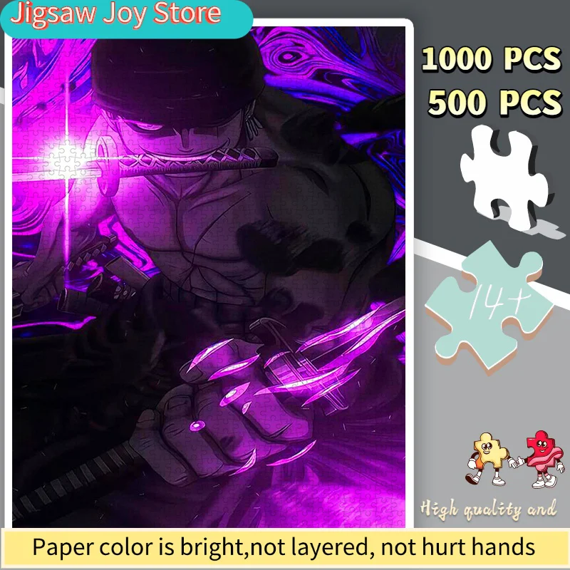 

Jigsaw, Paper DIY Purple Anime Character with Sword Intimidating Entrance - Suitable for Bedroom Decorative Wall Art, Living R