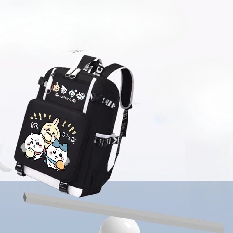 Anime Cartoon Kawai Chiikawa New Schoolbag Large-capacity Backpack Printed Zipper Wear-resistant and Pollution-resistant Joker