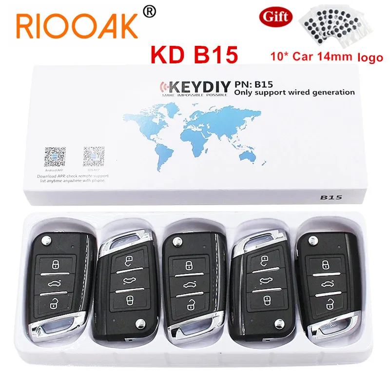 

5pcs Universal KEYDIY KD B15 Remote Control Car Key for KD-X2 KD900 URG200 KD900+ KD MINI key programmer