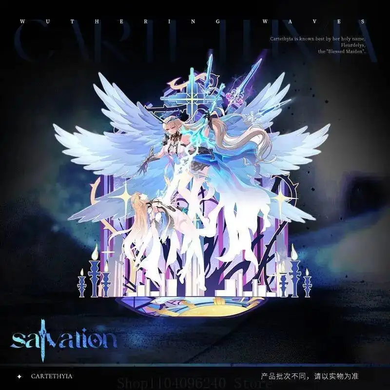 Anime GAME Wuthering Waves Cartethyia Anime Cosplay Acrylic Stand Model Plate Desk Decor Standing Sign Badge Laser Ticket Colore