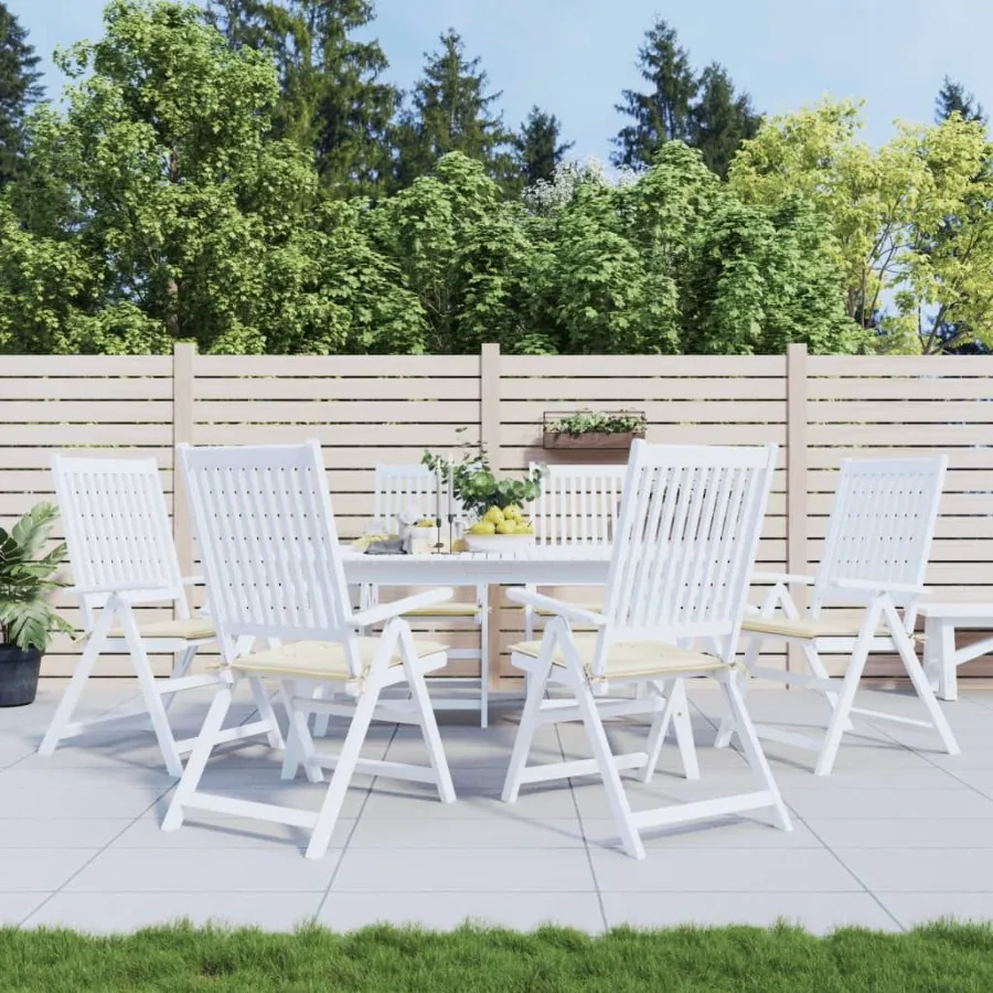 

Garden Chair Cushions 6 pcs Cream 19.7x19.7x1.2 Oxford Fabric