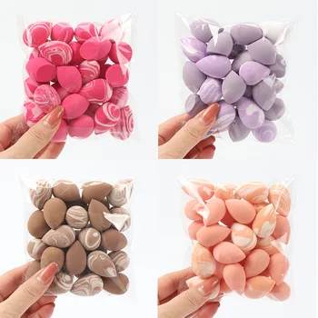 30Pcs 2-in-1 Hydrophilic Mini Sponge Set - Latex-Free Wet&Dry Blenders for Flawless Finish | Travel Size Velour Puffs All Skin