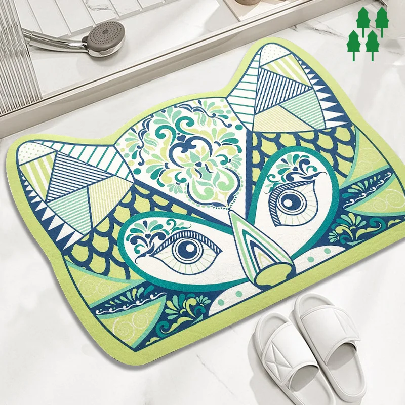 Anti Slip Mat Cute Owl For Bathroom Super Absorbent Floor Mat Quick Waterproof Bath Rug Doormat Entrance Carpet House Decoration