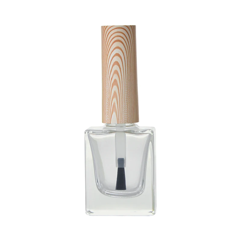 10ml Empty Nail Polish Bottles Wood Grain Cap Nail Gel Bottle Container With A Lid Brush Makeup Nail Gel Containers Bottles