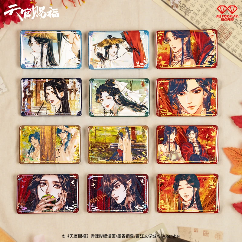 

Оригинальная манга Tian Guan Ci Fu Series Tgcf квадратный значок слепая коробка Коллекционные игрушки Xie Lian Hua Cheng Модная слепая сумка Детские подарки