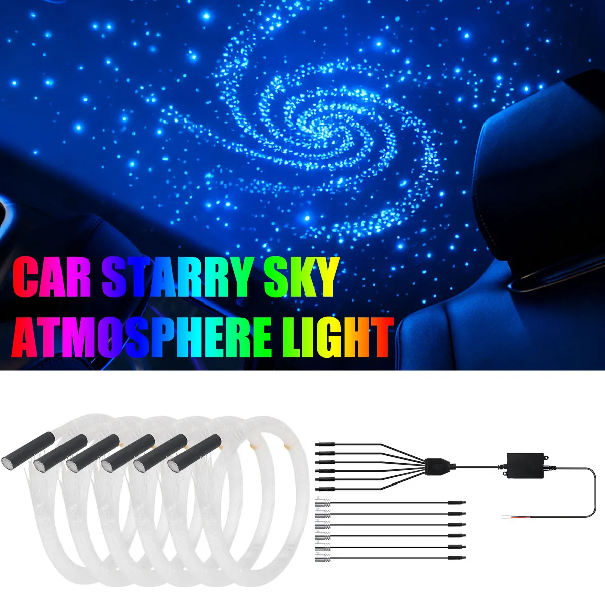 

Starry Sky Atmosphere Car LED Ambient Light RGB Interior Atmosphere Light Car Home Decor APP Remote Control Car Accessories
