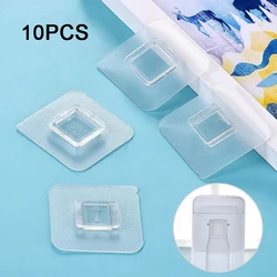 Forte Gancho Adesivo Acessórios, Não Perfuração, À prova d'água, Toothbrush Holder Buckle, Patch Transparente, Não Marcação