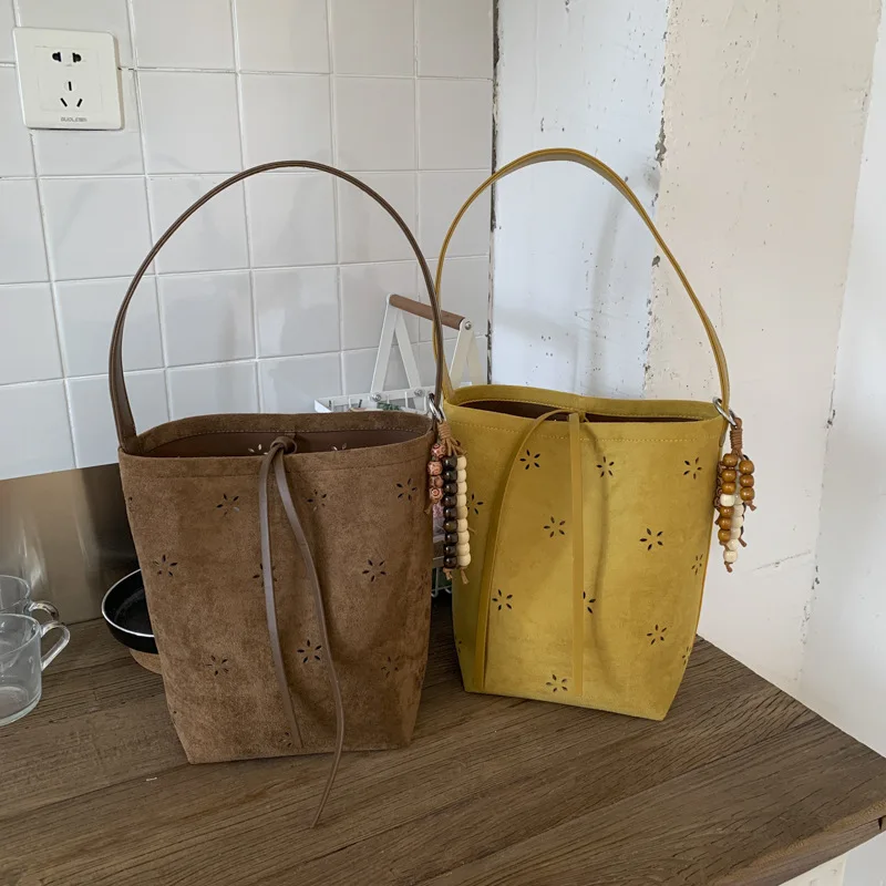 

Матовая ручная сумка-ведро, сумки через плечо для женщин, сумка на плечо, универсальная сумка в стиле ретро, сумка для подмышек, кошелек и сумки Bolsos Mujer