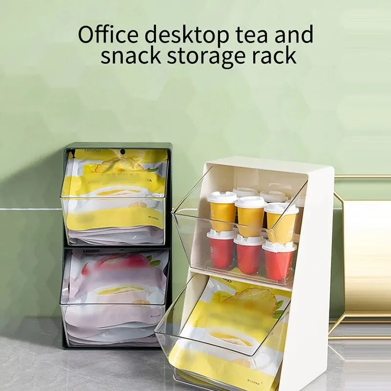 1PC Tea Bag Organizer Drawer Rack Coffee Organizer Office Milk Mask Lipstick Cosmetics Rack Kitchen Dormitory Essential