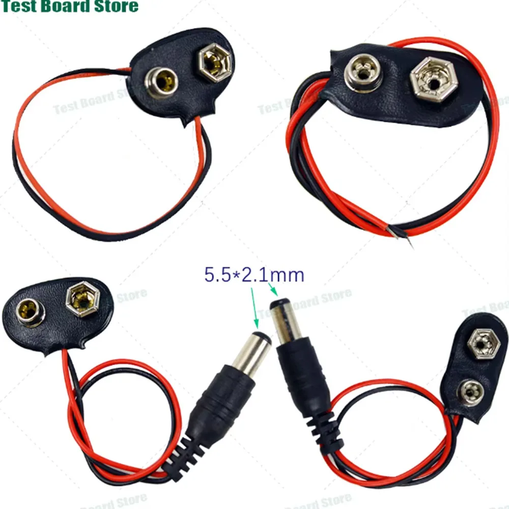 

5/10/20Pcs 9V Battery Snap Connector Clip Lead Wires Holder 15cm