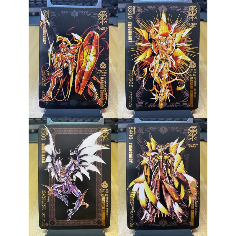 108 Sheets Common Card Saint Seiya Sacred Saga Series Hot Stamping Process Diy Action Toy Figures Anime Game Collection Gift