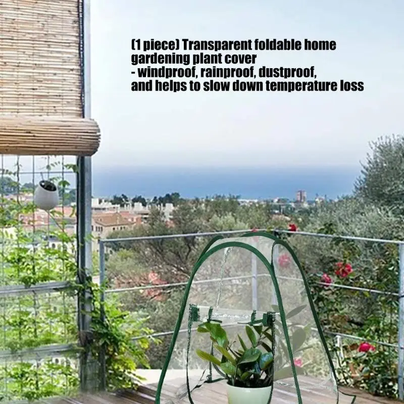 QX2E Portable Plant Protectors Cold Resistant Greenhouses Cover PVC Structure For Gardens Patios Balconies