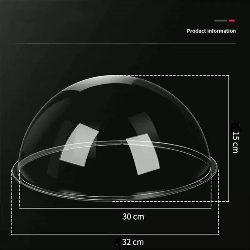 Acrylic Dome Cover Transparent Food Dust-proof Cover Cat Nest Space Capsule Cover 30cm Cat Nest Hemispherical Cover Cat Toys