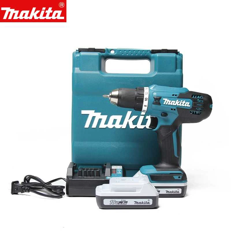 Makita-充電式インパクトドリル、コードレスハンドドリル、家庭用電動ドライバー、18v、df488d