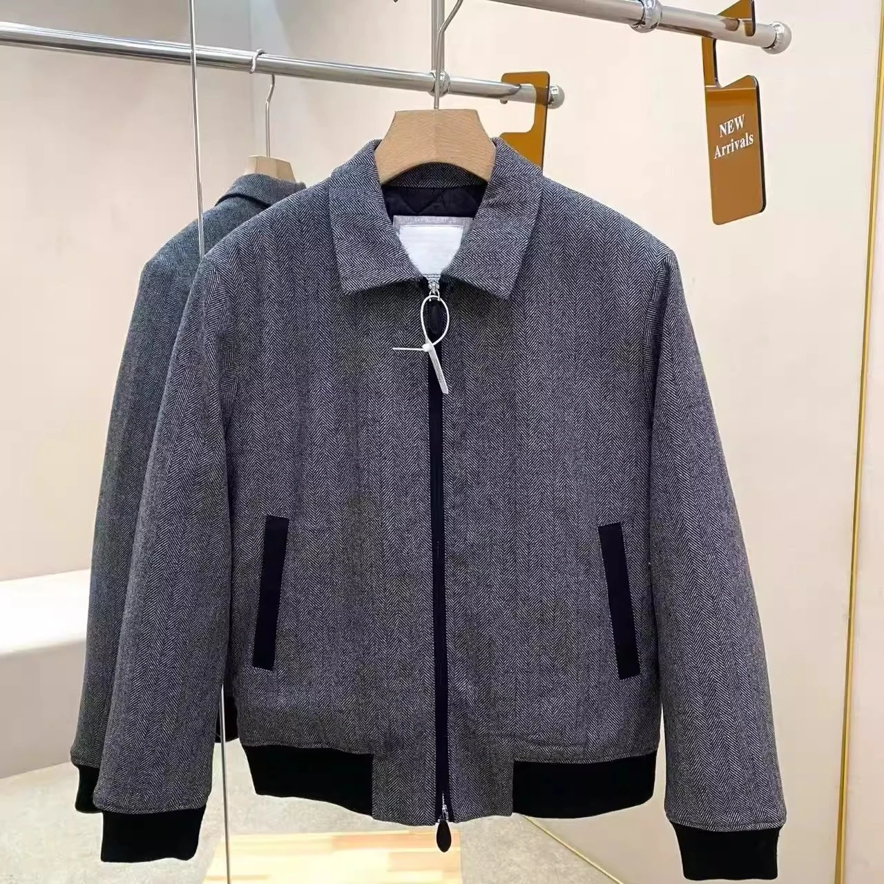 

Italian BC old money style men's lapel cotton jacket