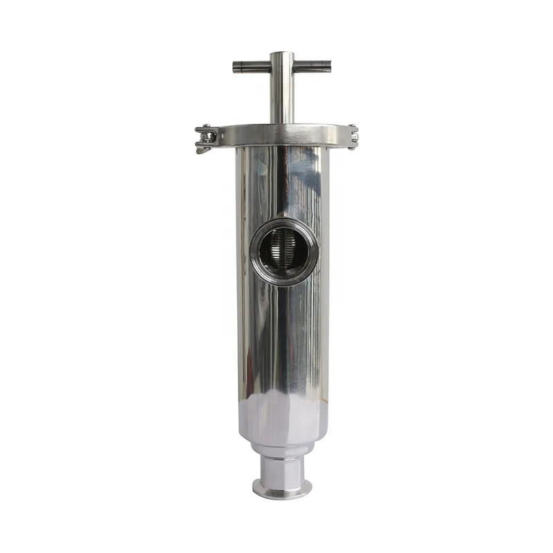 triclamp tri clamp hygienic 304ss 316L stainless steel sanitary side inlet entry filter strainer