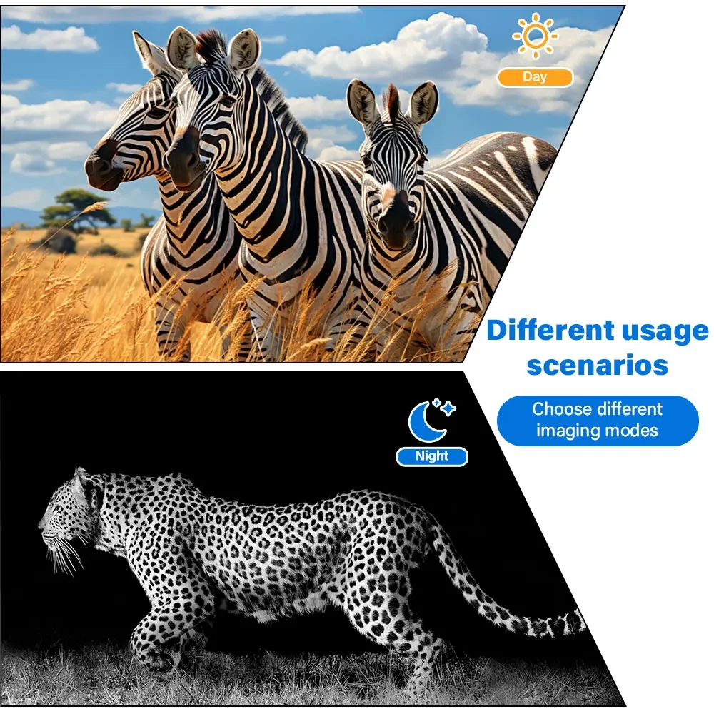 双眼鏡ナイトビジョンデバイス 4K 10x デジタルズーム 800m 赤外線 Wifi 望遠鏡、屋外狩猟やキャンプに使用