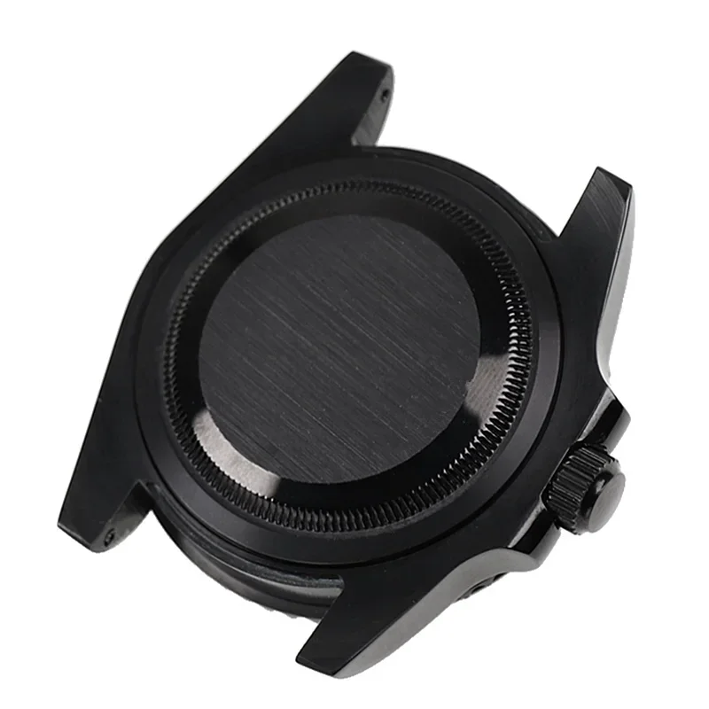 Water Resistant with Sapphire Crystal Black Yacht Design Style watch Case for Automatic Mechanical NH35 Nh36 Movement Watch Case image 6