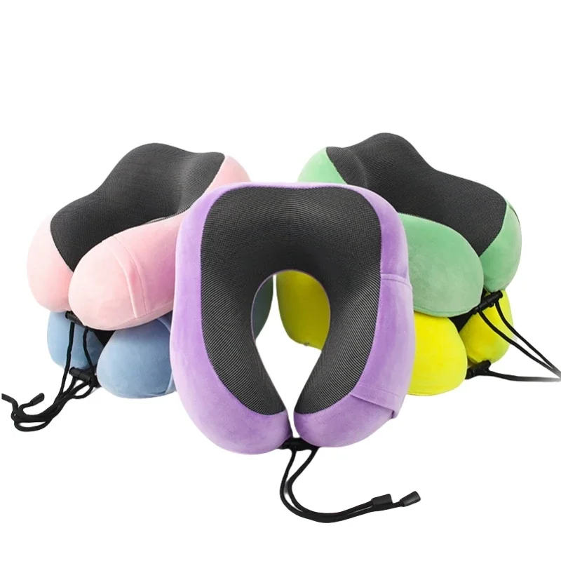

U Shaped Memory Foam Neck Pillows Soft Cervical Orthopedic Pillow Travel Essentials For Airplane Massage Neck Cushion
