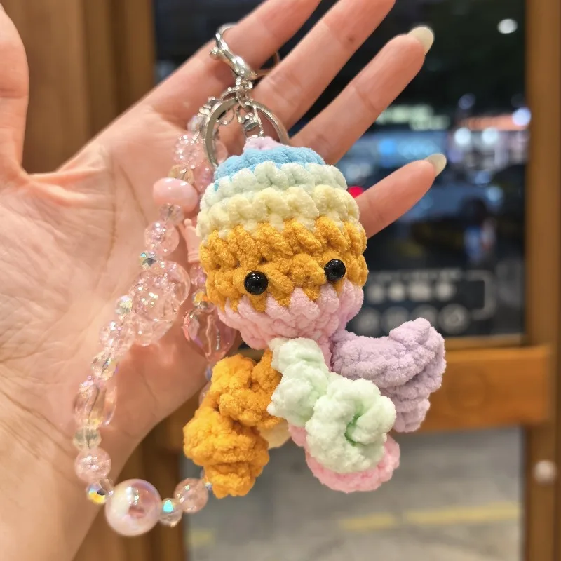 Colorful Crochet Octopus Plush Keychain Bag Charm Cute Handmade Amigurumi Toy for Women Couple Gift Soft Premium Quality Lovely