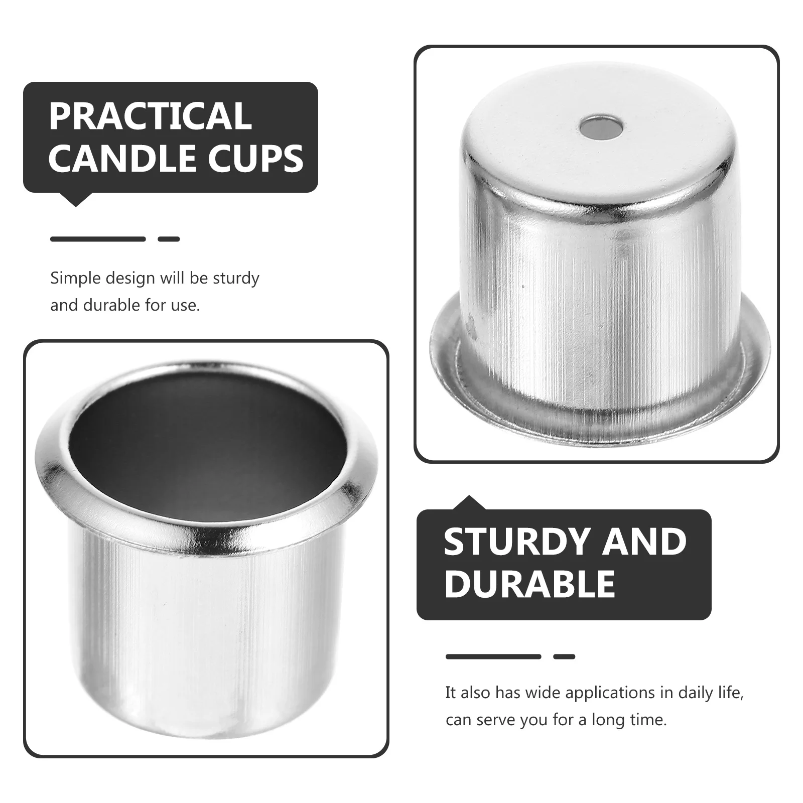 

4Pcs Iron Candles Cup Stable Candlestick Holder Home Kitchen Table Centerpieces Warm Lighting Decorative Tea Lights