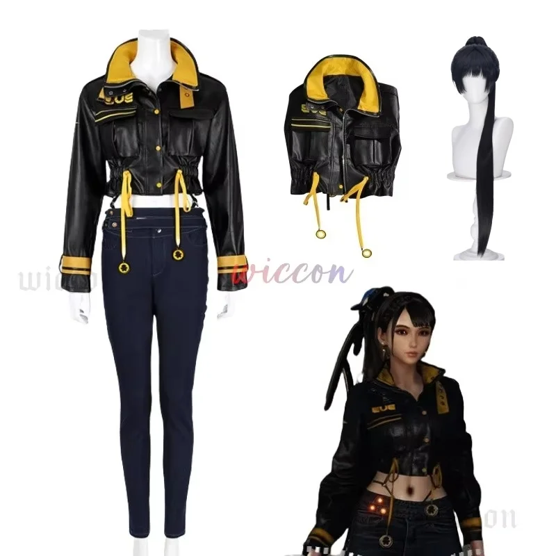 

Adventurer Cosplay Costume Game Eve Women Stellar Blade Fantasia Outfits Earings Wig Halloween Carnival Roleplay Disguise Suit