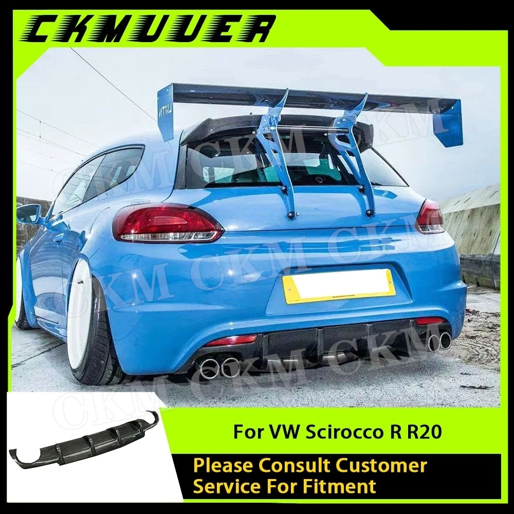 CKMUUER Carbon-Heckdiffusor für Volkswagen VW Scirocco R R20 Stoßstange 2009 2010 2011 2012 2013