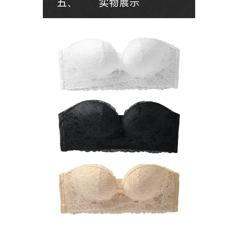 Strapless Non-slip Bra Small Bra Hold Up Thin Summer Bra Top Up No Underwire Invisible Underwear For Women