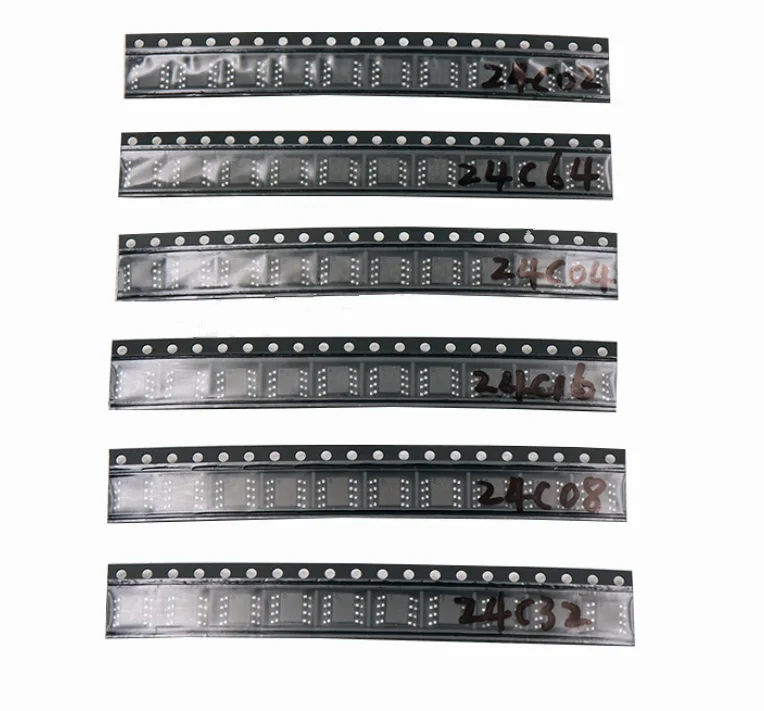 6values*10pcs=60pcs New 24C02 24C04 24C08 24C16 24C32 24C64 SOP-8 EEPROM KIT