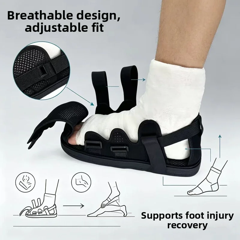 Waterproof Cast Shoe Foot Protector, Adjustable Foot Support Boot for Injured Foot, Lightweight Walking Protection Cover