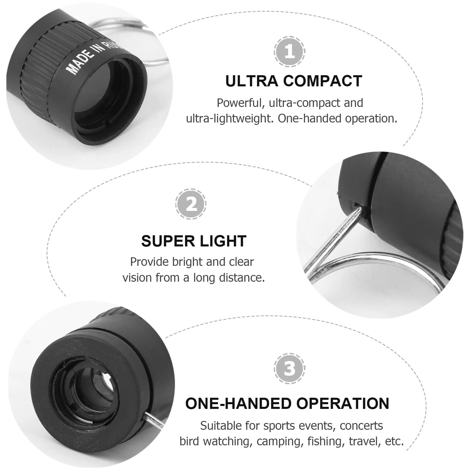 

2.5x17.5 Mini Outdoor Monocular Telescope Portable Lightweight Scope Optical Telescope for Camping Bird Watching
