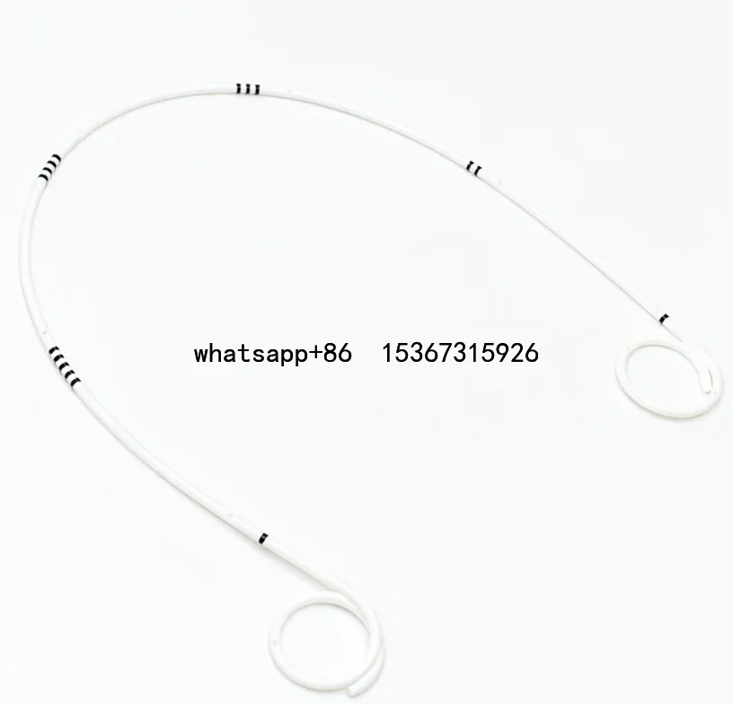 Silicone Medical Dual Lumen Ureteral Pigtail Angiographic Catheter