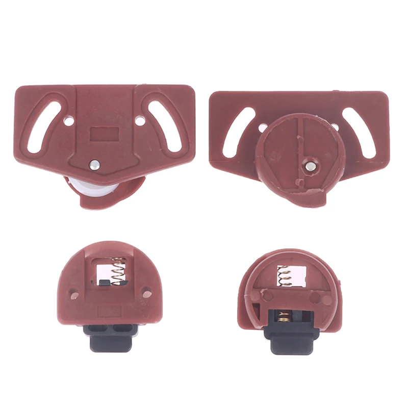 【F】4 pares de rolo de guarda-roupa porta deslizante placa de circuito de engrenagem kit de painel interno móveis porta deslizante conjunto de rolo gabinete roda abs