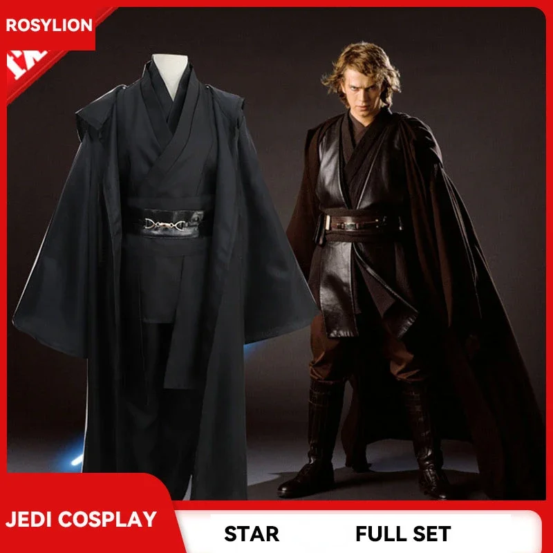 أزياء تنكرية للفتيات والأولاد للجنسين على شكل نجمة جيدي أزياء أنكين سكاي ووكر سيث ملابس لعبة أنيمي للأطفال ملابس محارب الحروب الرجعية