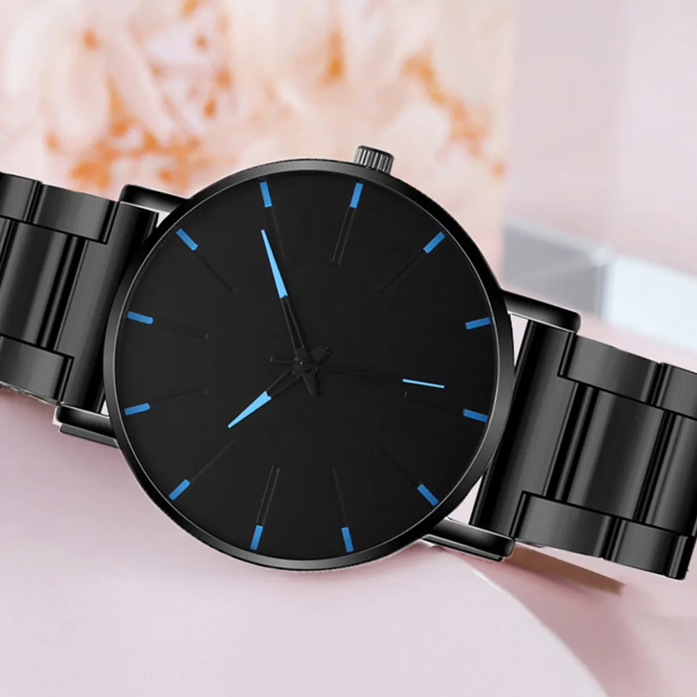 

Кварцевые наручные часы для мужчин с ремешком из нержавеющей стали, классический круглый циферблат, часы для повседневного ношения, делового стиля или в качестве подарка на особых случаев