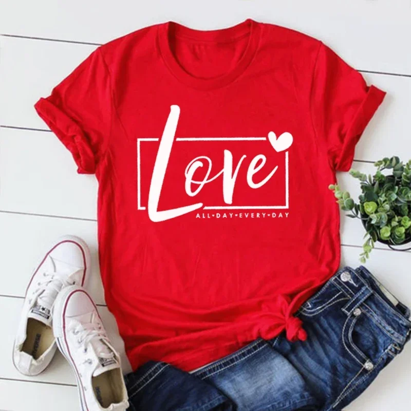 Valentines Day Shirt  Love Tops Aesthetic Clothes Valentine T Shirt Women Vintage Gift for Her Aesthetic Tees m