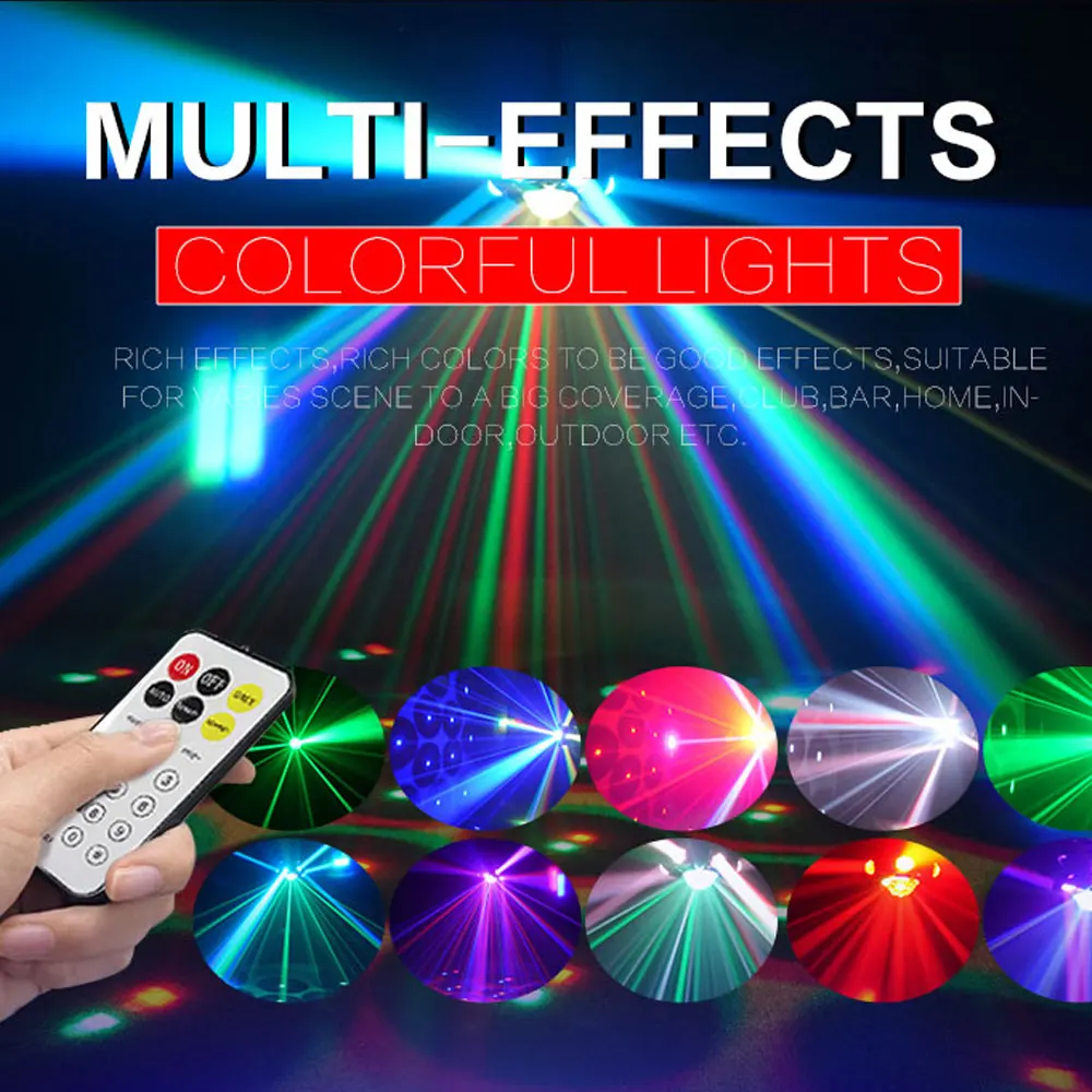 Disco Holiday LED LightsMusic Rhythm Romantic Atmosphere Magic Ball, Indoor Rotating Home Party Laser Projector Fast Shipping