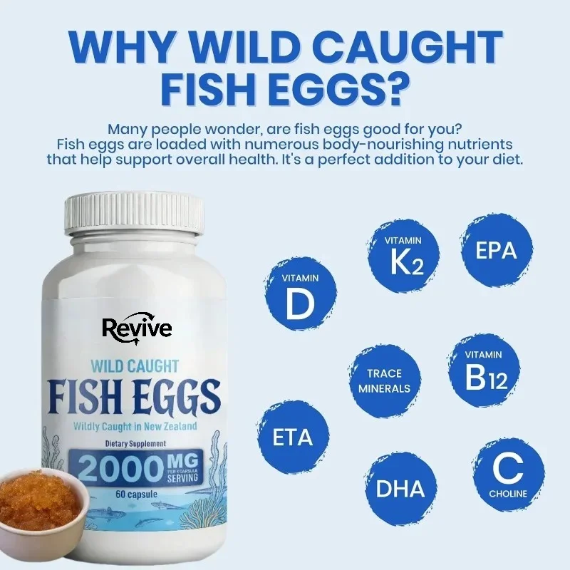Fish Oil 2000mg Omega 3 Supplement, 60 Soft Capsules for Eye Immunity, Bone and Tooth Health