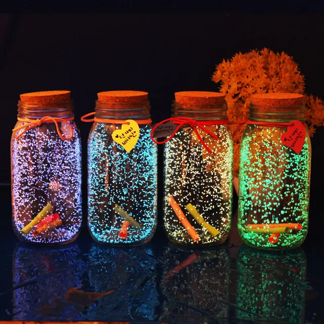 10g Glow In The Dark DIY Luminous Party Super Luminous Particle Pigment Wishing Bottle Fluorescent Particles Gift Decoration 2